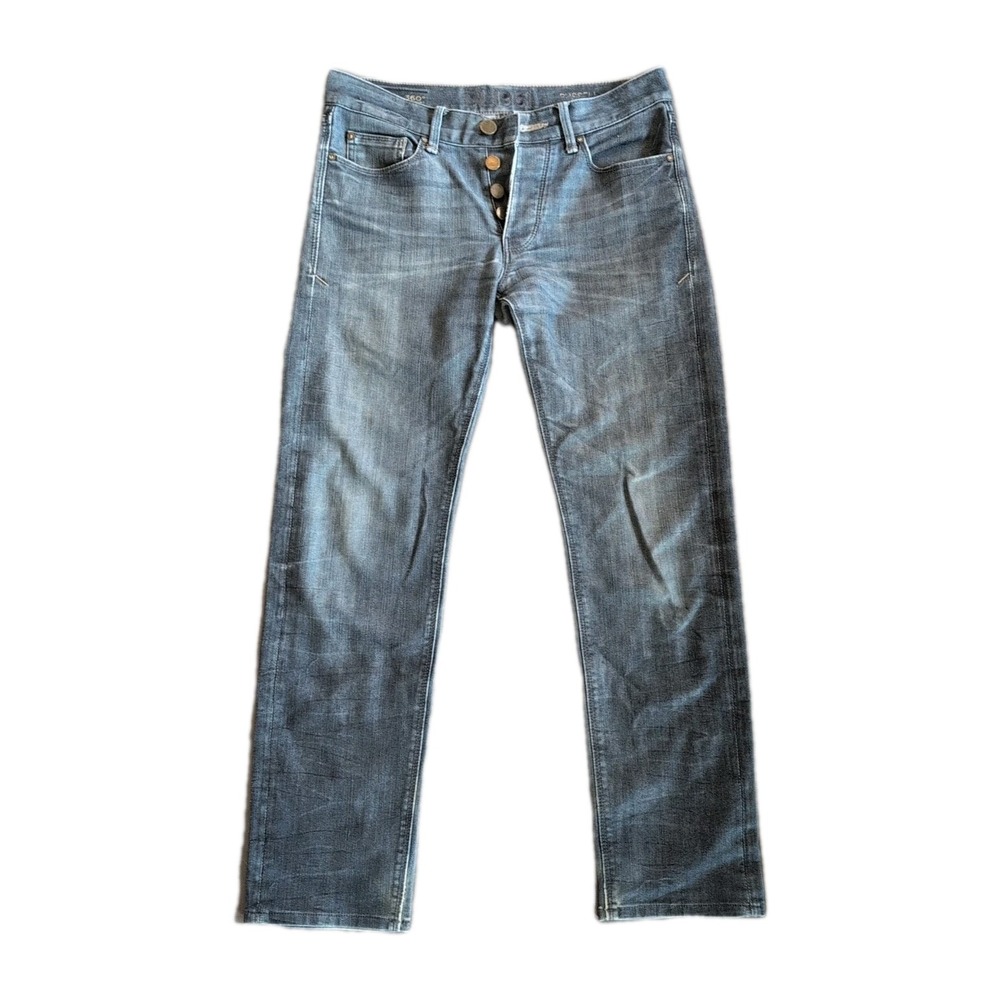 DL1961 Russell Slim Straight Jeans Mens 29x29 Dark Wash Blue Denim 360 Stretch